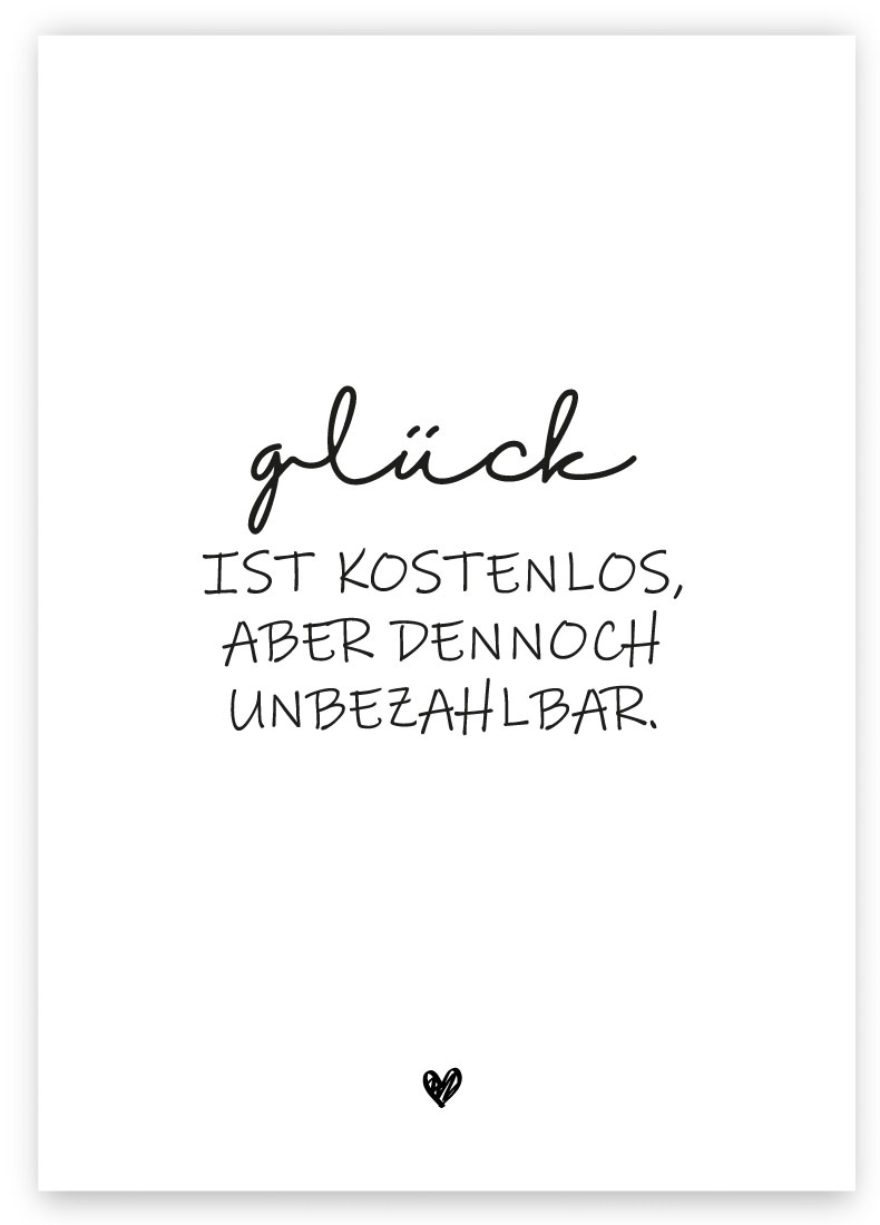 Glück Postkarte 