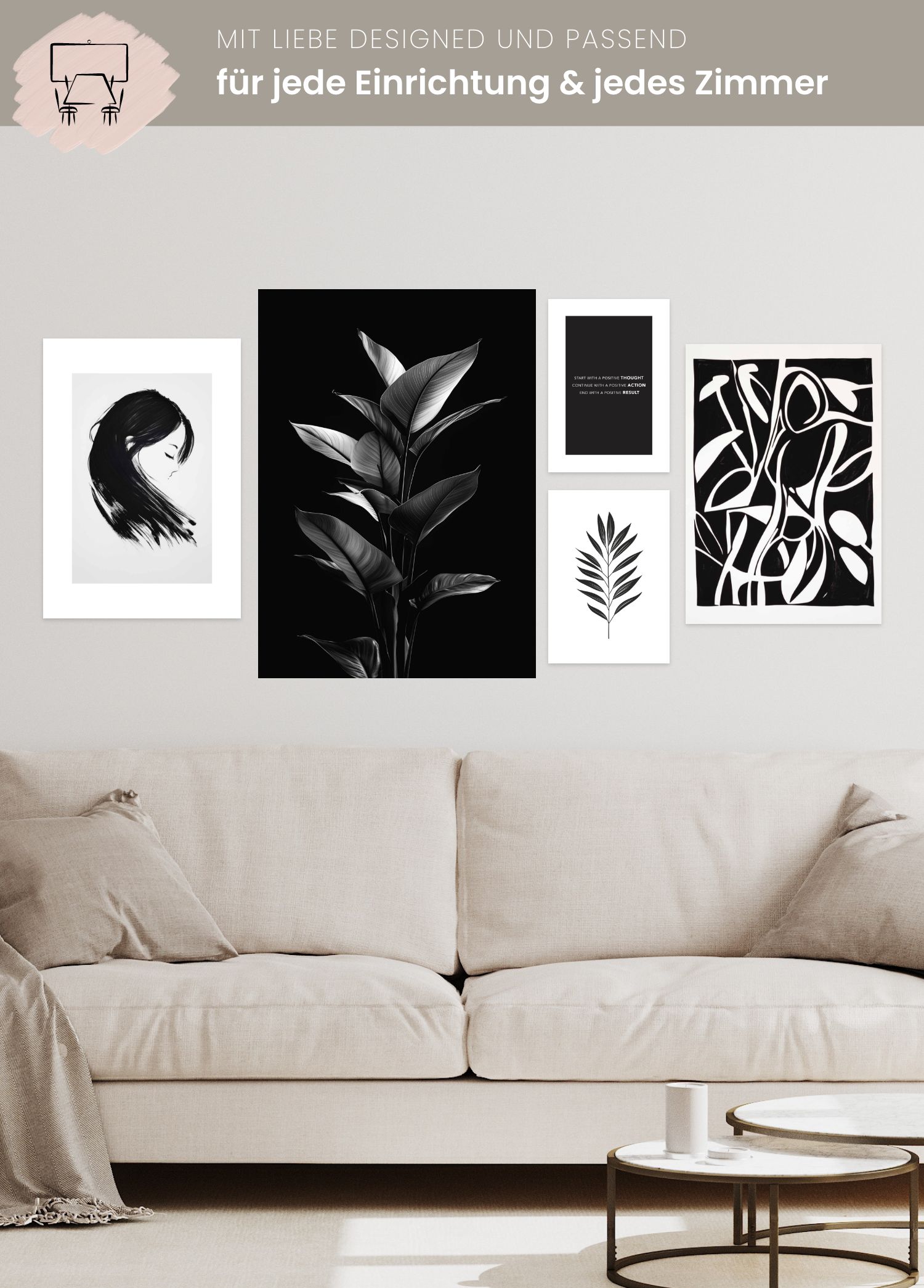 "Positive Vibes" | Poster Set (Szene 3)