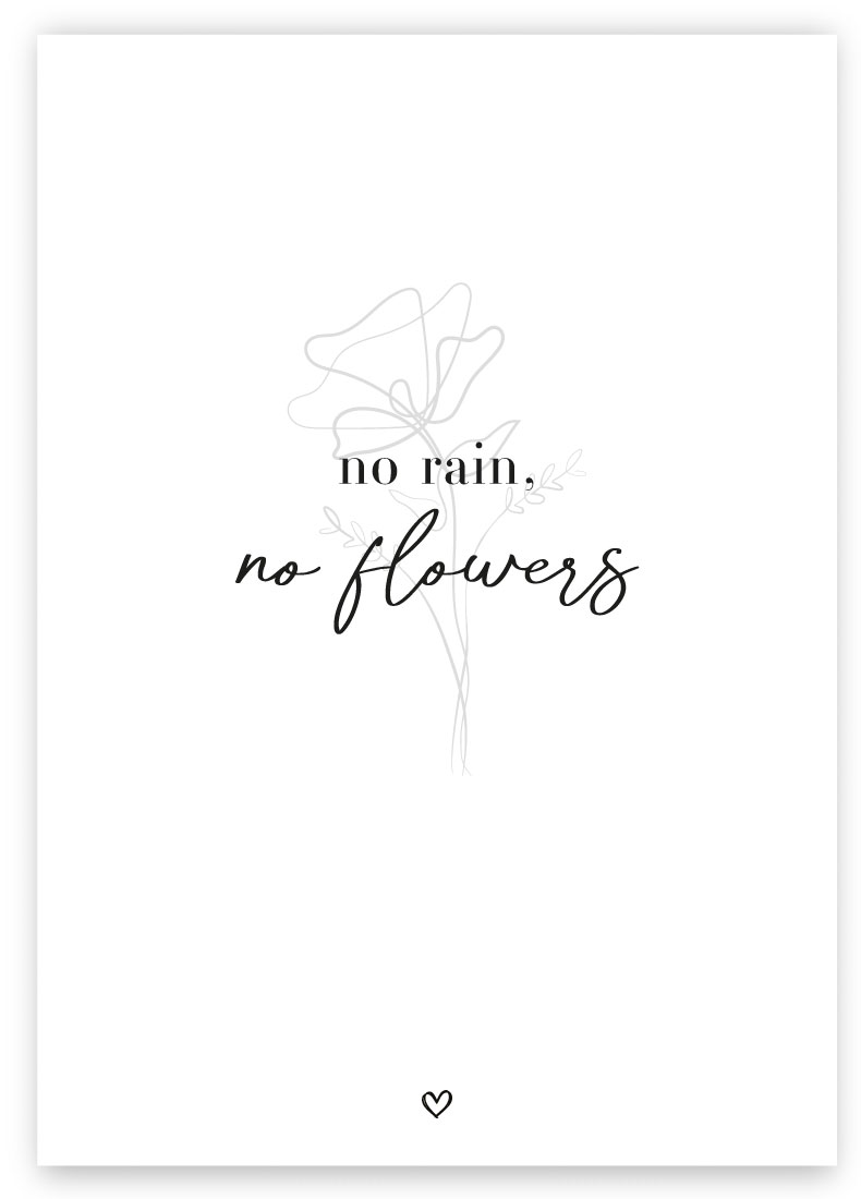 Donari Postkarte no rain no flowers