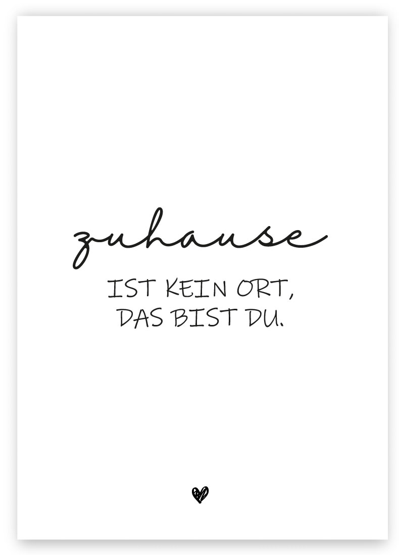 Postkarte "Zuhause ist kein Ort, das bist du"