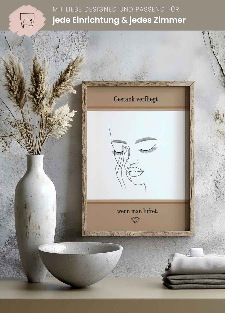 Gestank verfliegt – wenn man lüftet Poster für dein Badezimmer