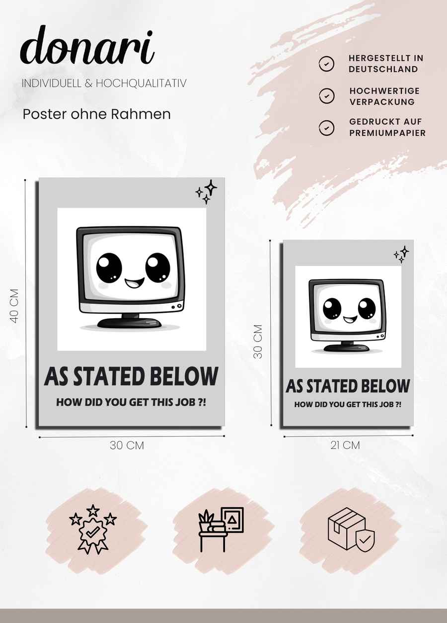 As Stated Below – How Did You Get This Job?! Poster Details