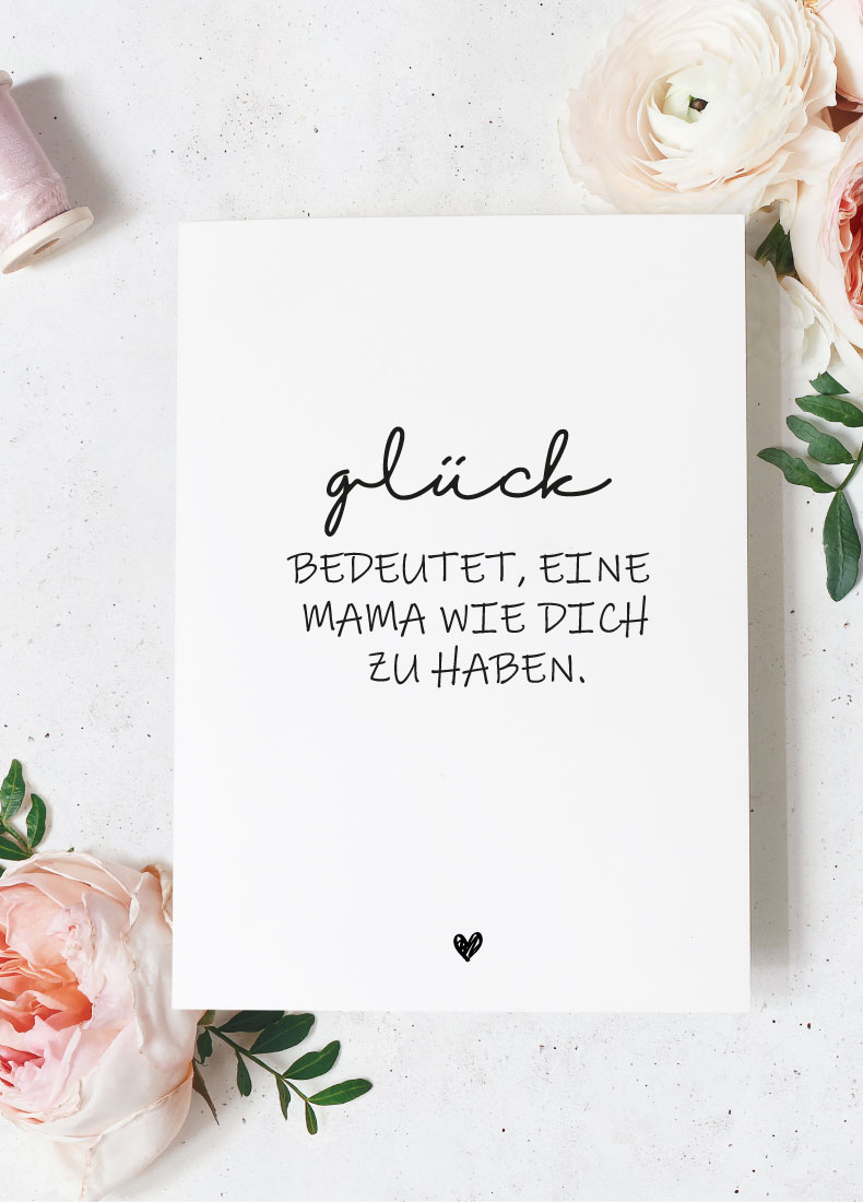 Postkarte Glück bedeutet, eine Mama wie dich zu haben 