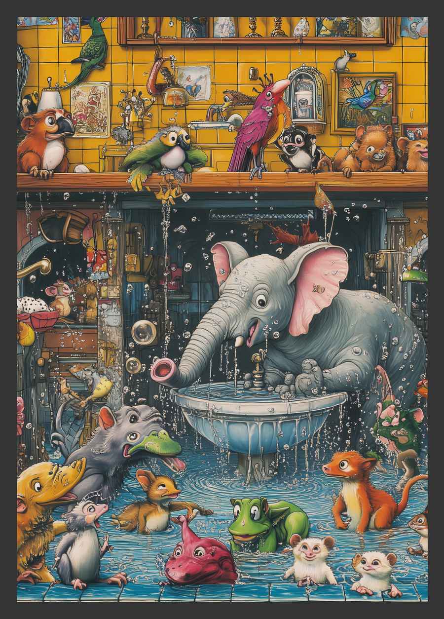 Tierischer Wasserspaß Poster