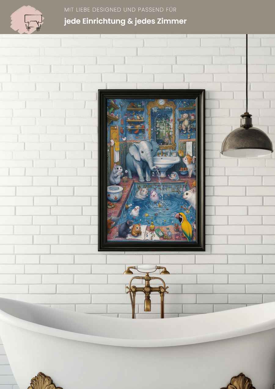 Magisches Badevergnügen Poster für dein Badezimmer