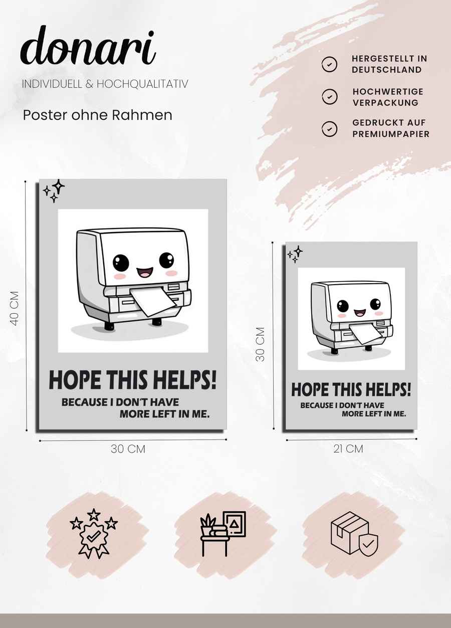 Hope This Helps – No More Left in Me Poster Details