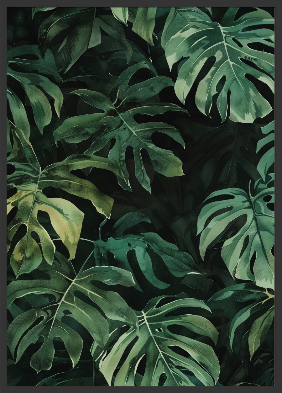 Poster | "Monstera Plamen" (Rahmen)