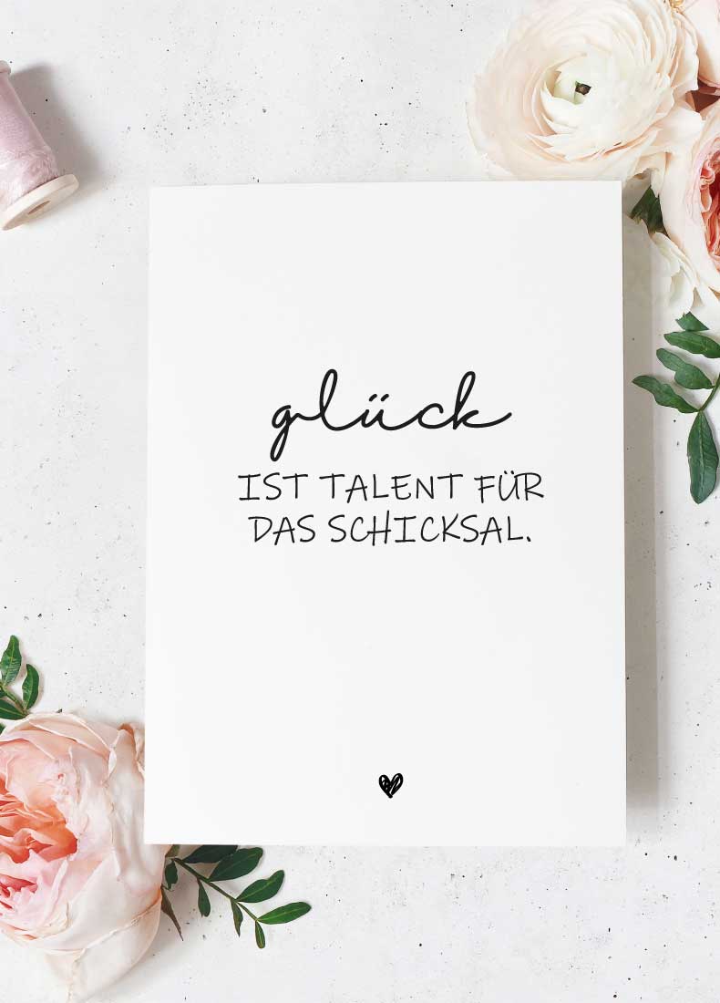 Postkarte "Glück ist Talent für das Schicksal"