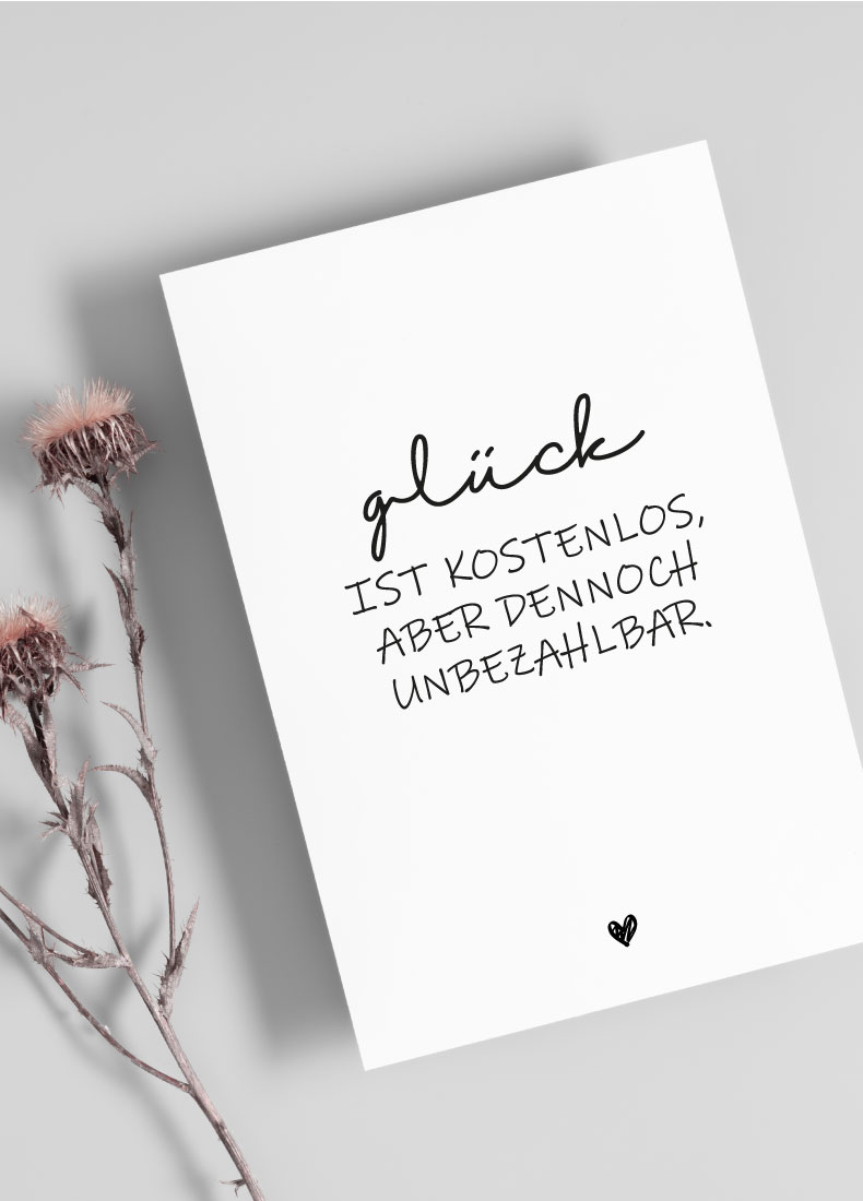 Glück Postkarte 