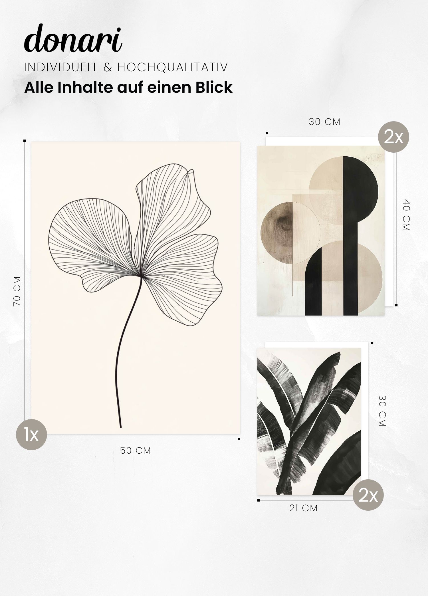 "Palme Abstrakt" | Poster Set (Szene 2)