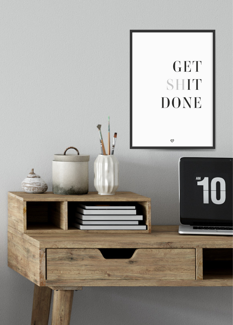 Poster Motivation Spruch Wanddeko Wohnzimmer