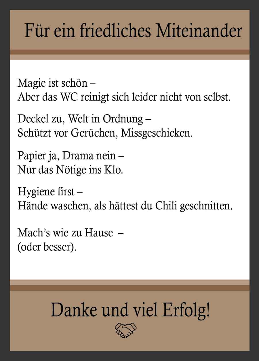 Für ein friedliches Miteinander Poster