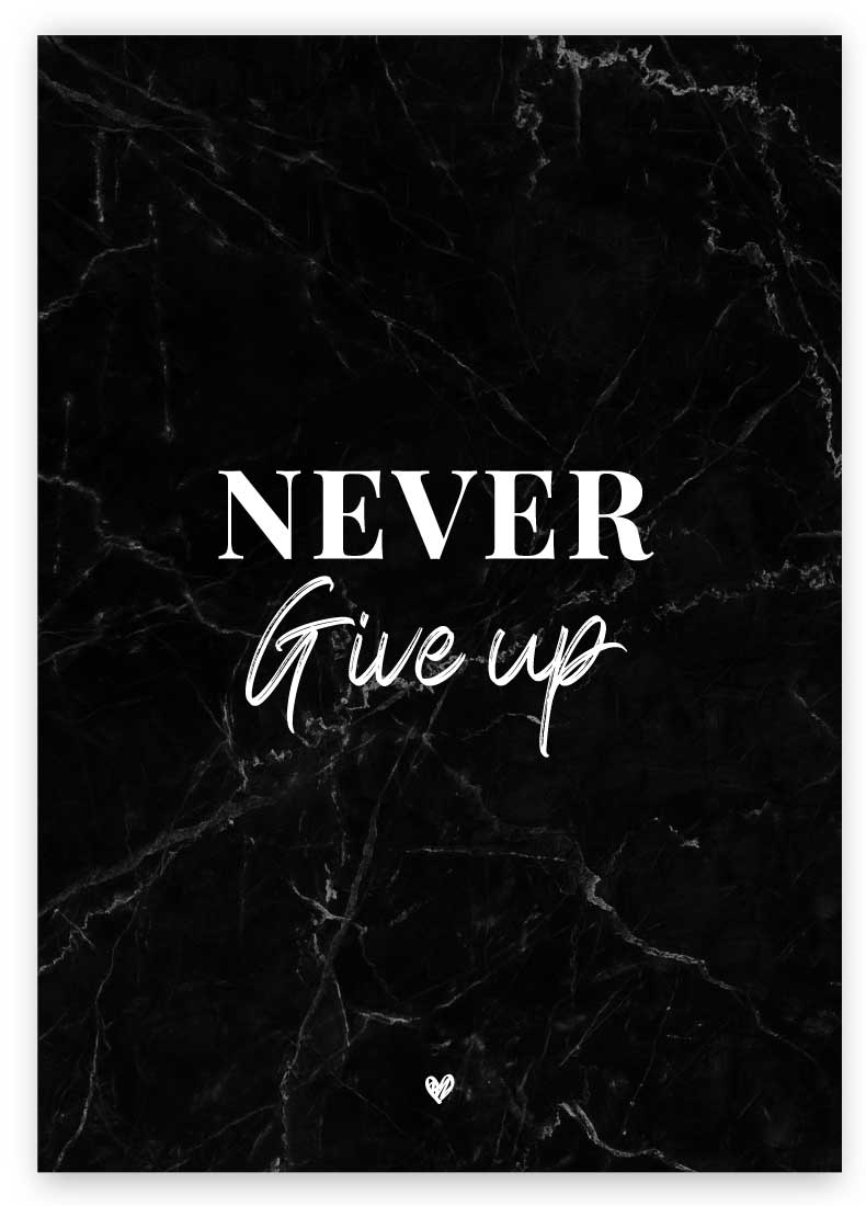 Never give Up Postkarte