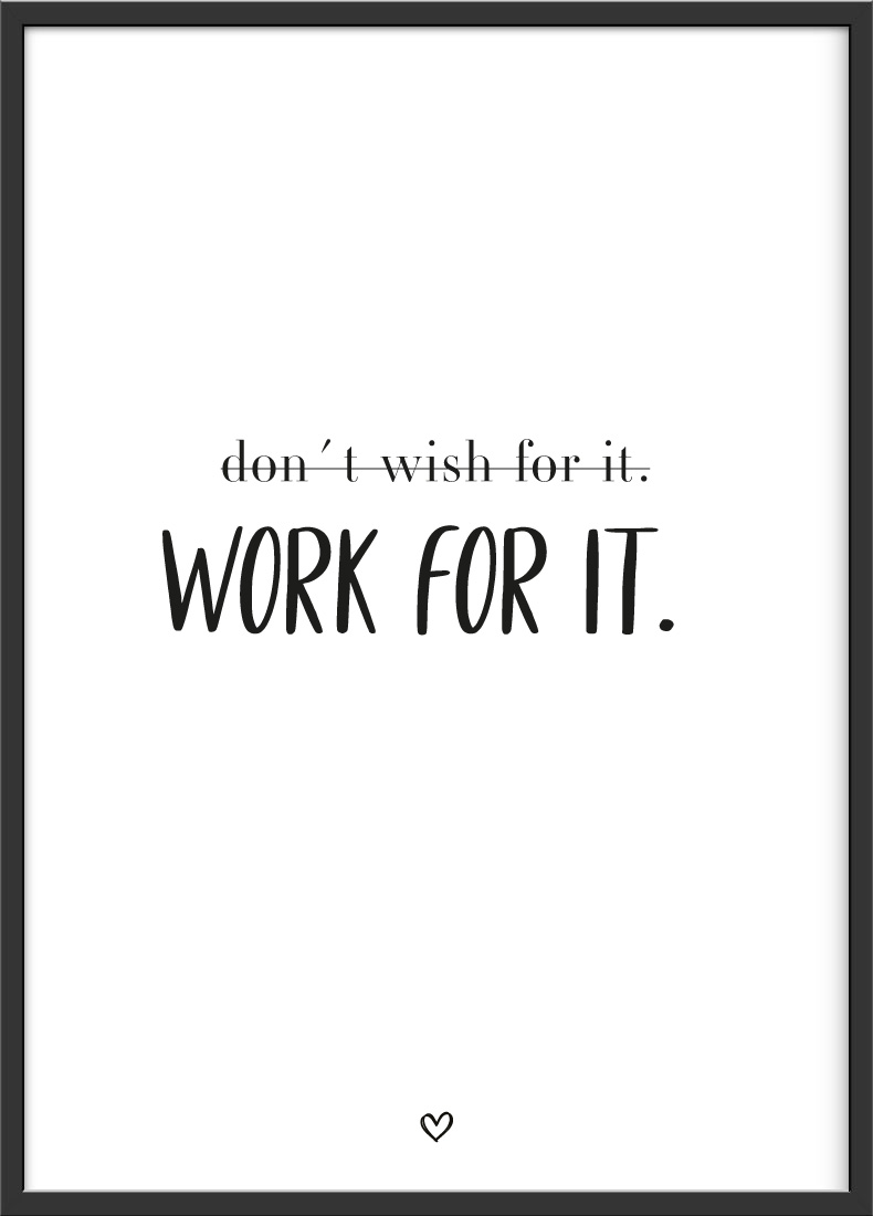 Motivation Work quotes poster wandbild