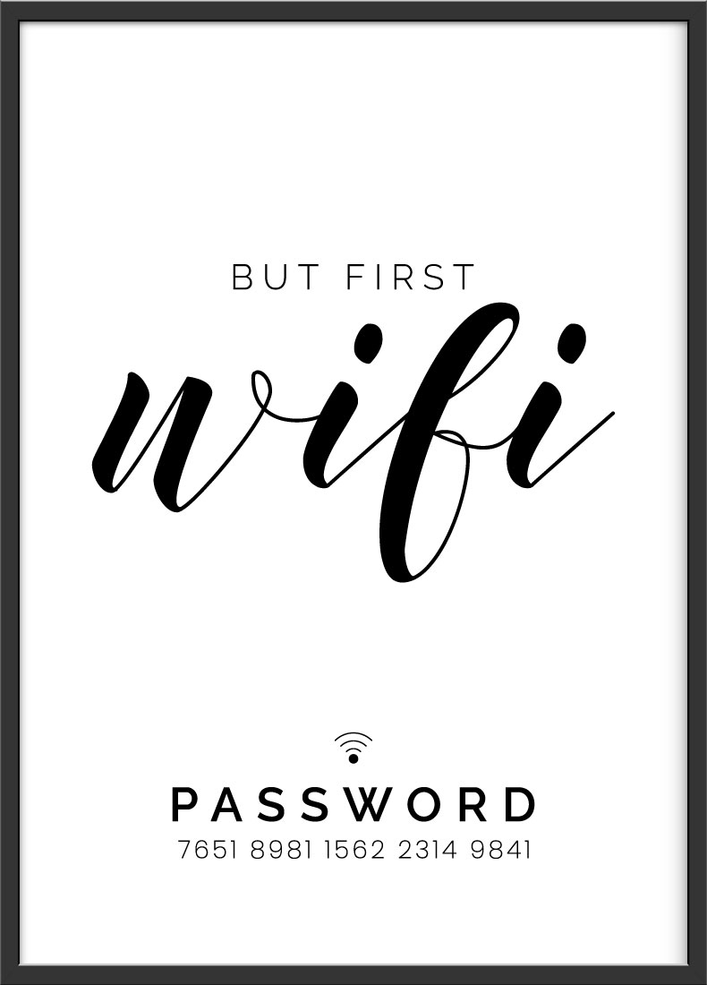 Personalisierbares A4 Poster Wifi