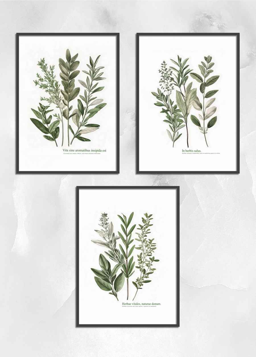 Green Harmony 3er Poster Set