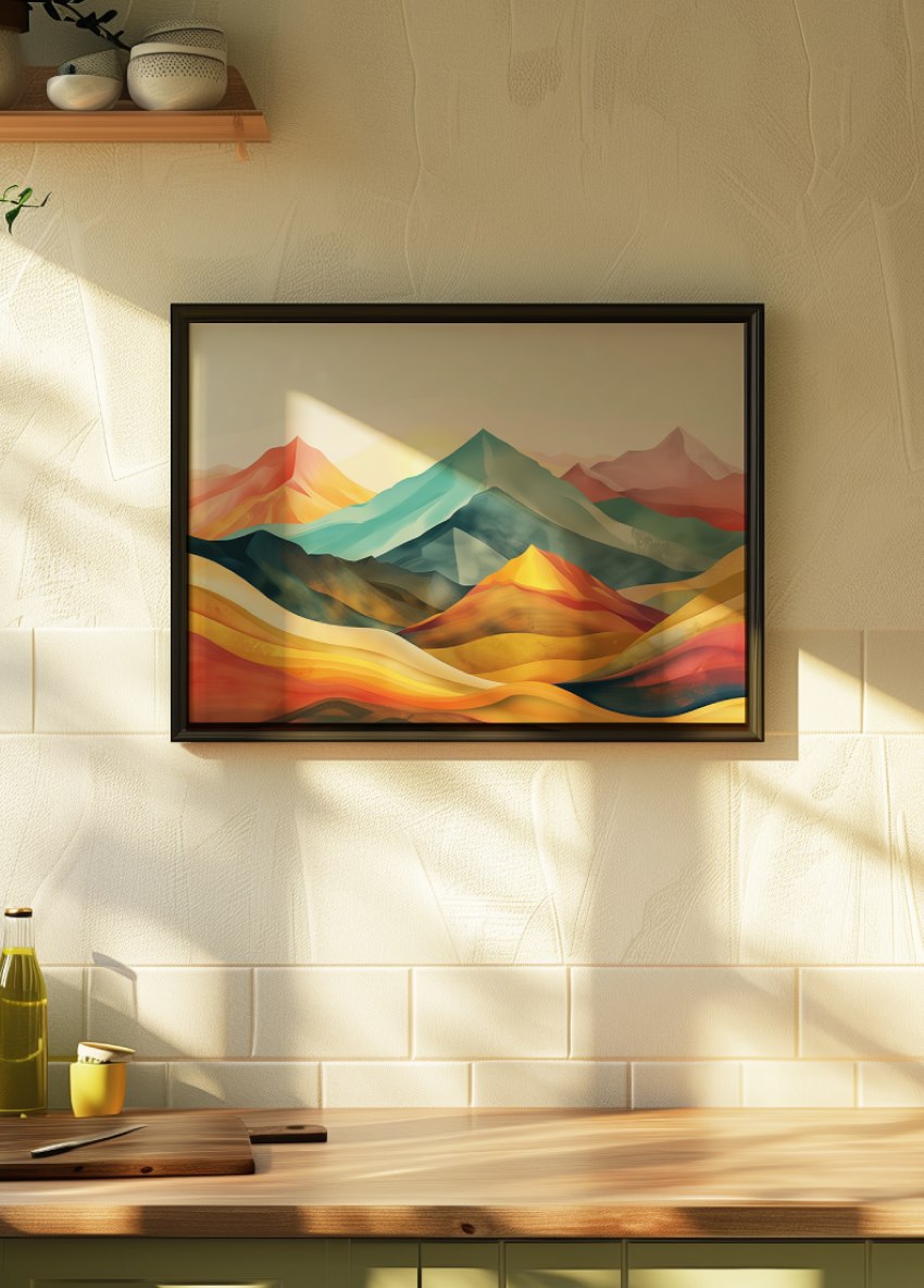 Bunte Berglandschaft für deine Küche