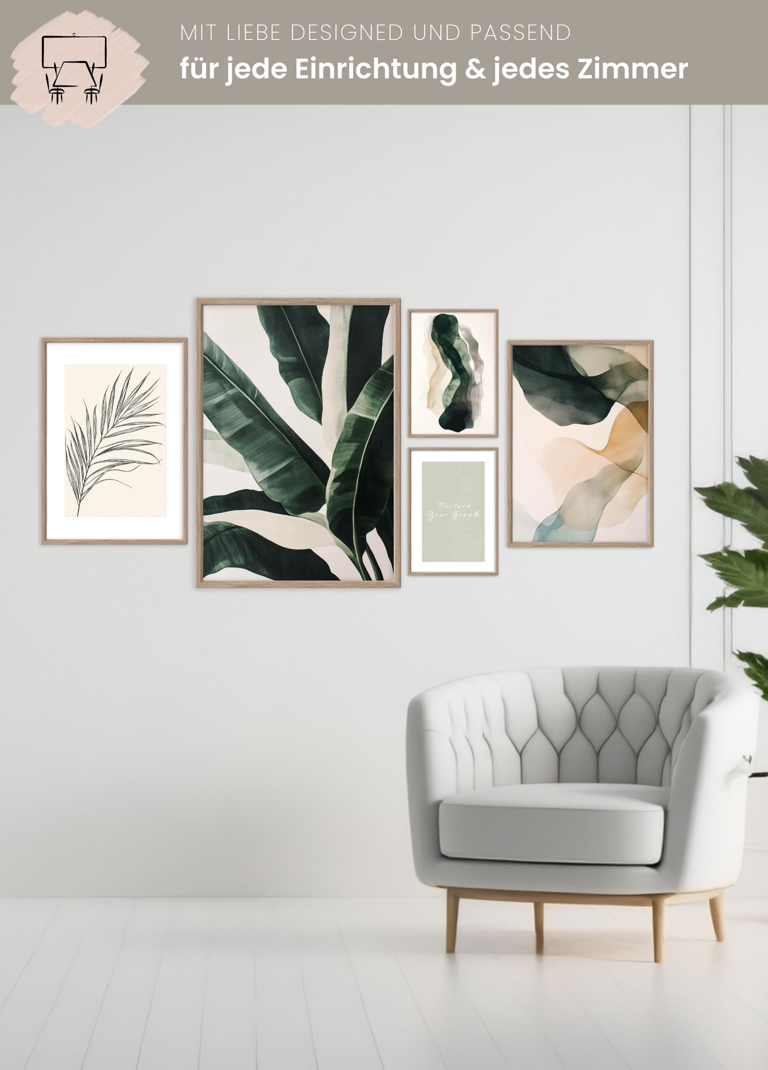 "Botanische Entfaltung" | Poster Set (Szene 3)