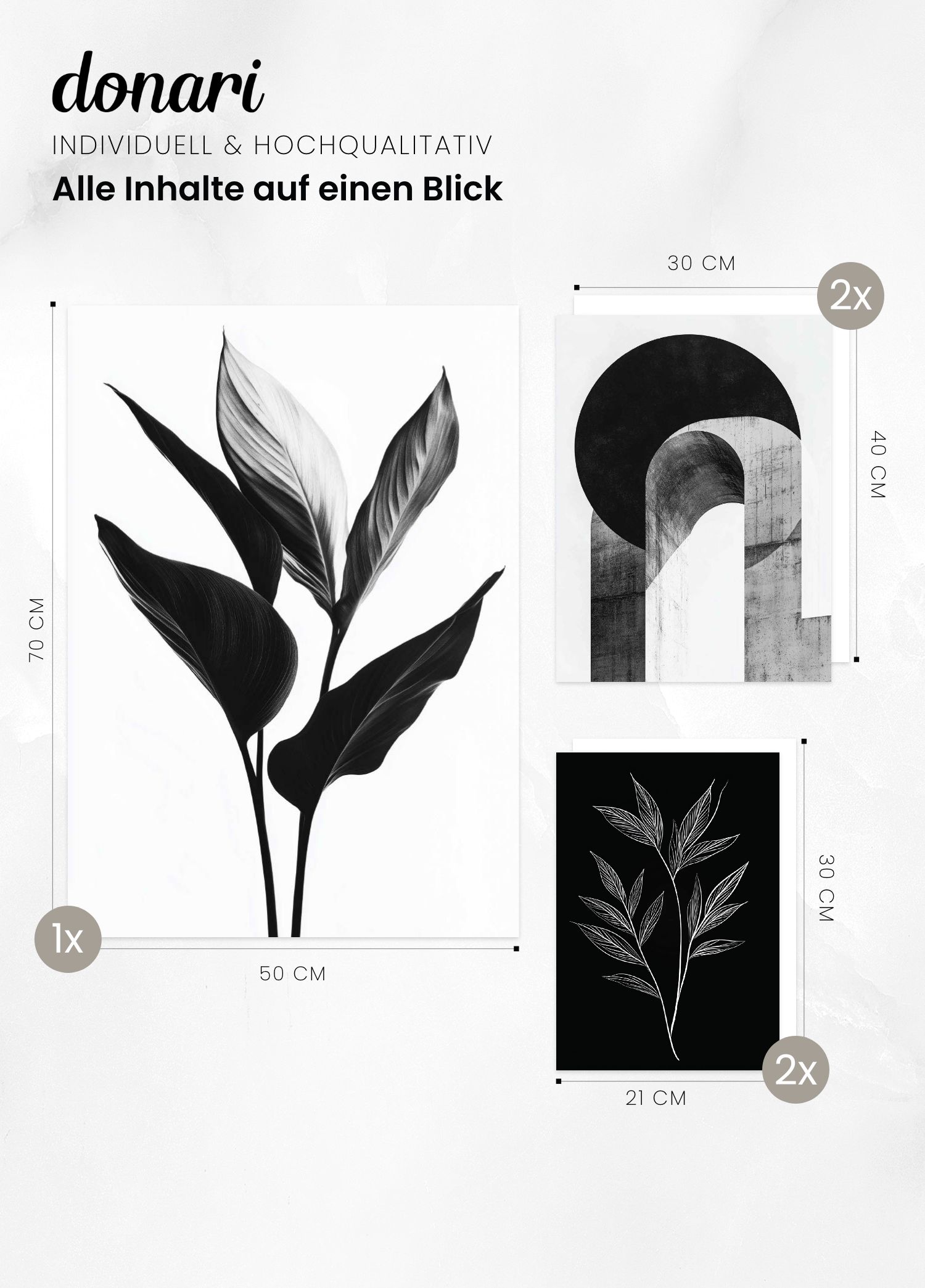 "Botanische Harmonien" | Poster Set (Szene 2)