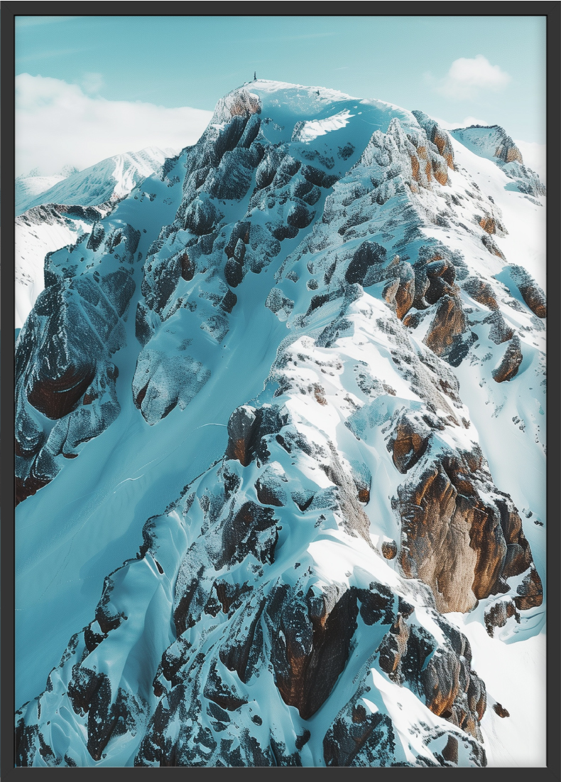 Poster | "Schneebedeckte Berge" (Rahmen)