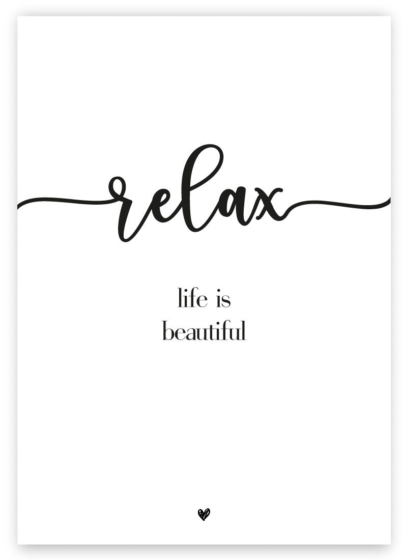 Relax! Life is beautiful Postkarte