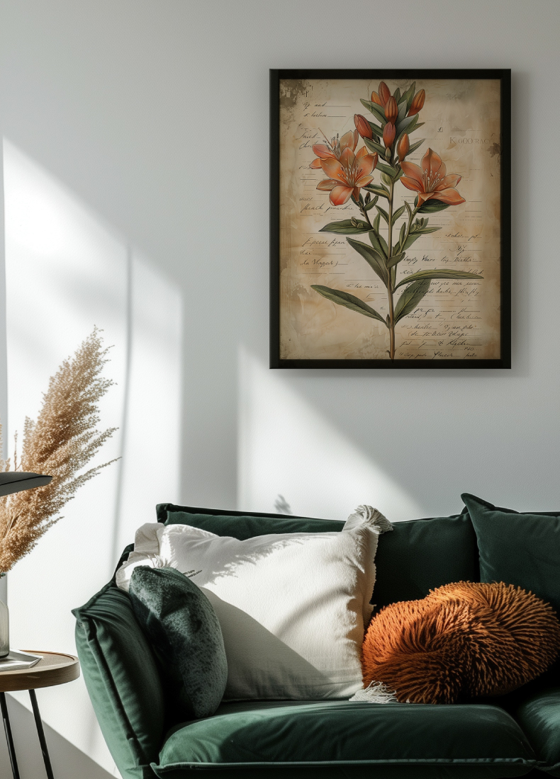 Poster | "Botanisches Vintage-Blumenposter" (Szene 2)