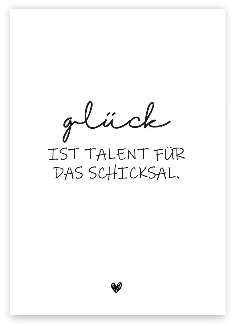 Postkarte "Glück ist Talent für das Schicksal"