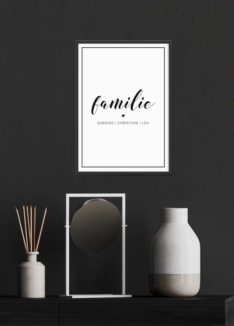 Familie Poster Geschenk Familie personalisiert 