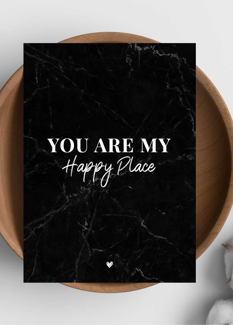 Liebe Postkarte "You are my happy place"