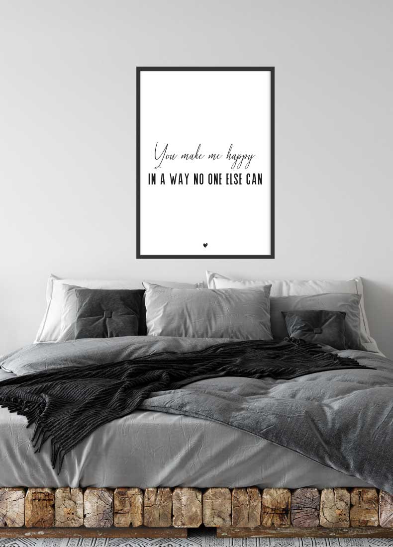 You make me happy love quotes poster