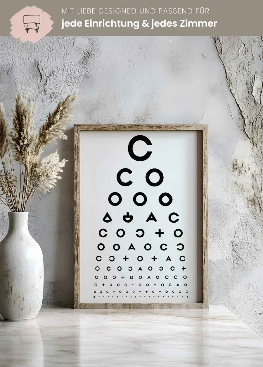 Bad Sehtest Poster für dein Badezimmer