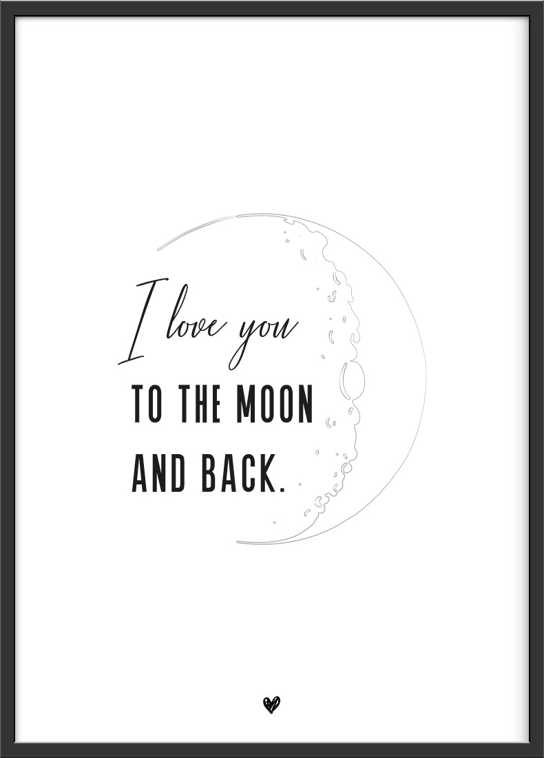 I love you to the moon and back liebes poster