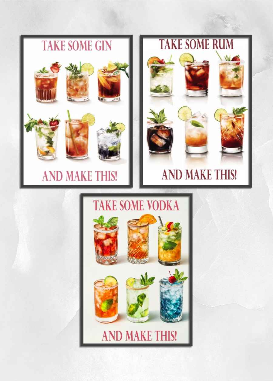 Mix Your Drink 3er Poster Set