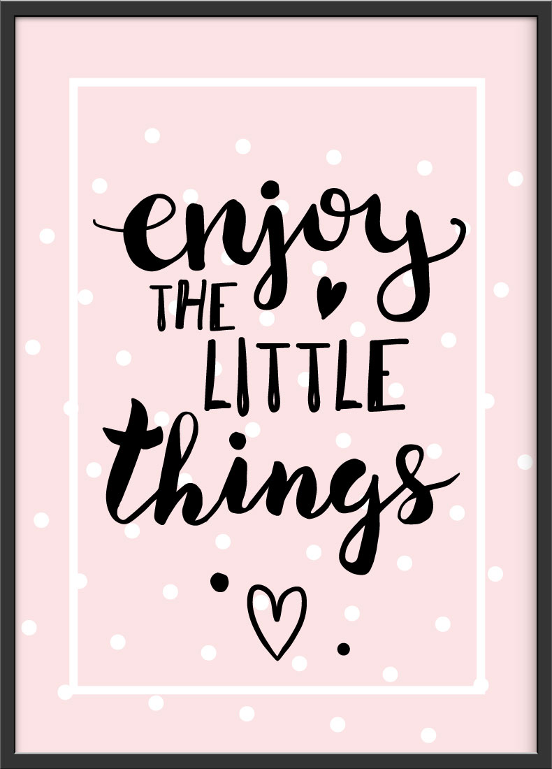 Poster Kinder | Enjoy the little things 