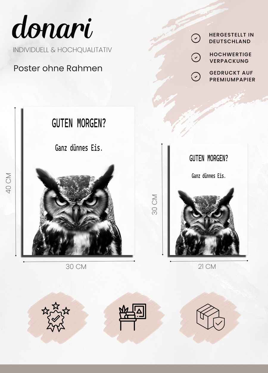 Guten Morgen? Ganz dünnes Eis. Poster Details