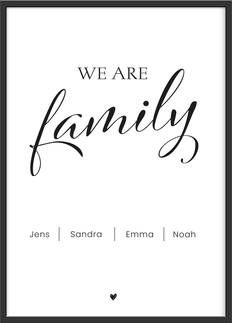 We are family Poster personalisierbar Anzeigebild