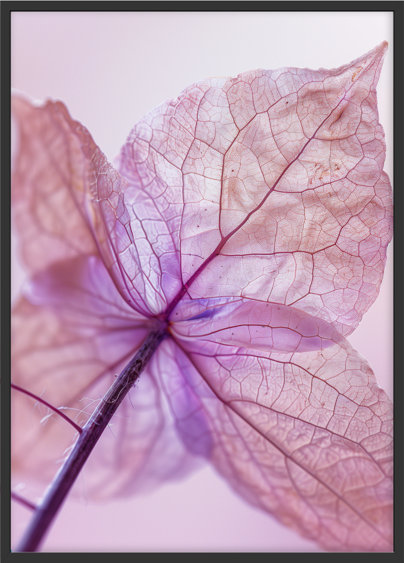Poster | "Getrocknete lila Samenschote" (Rahmen)