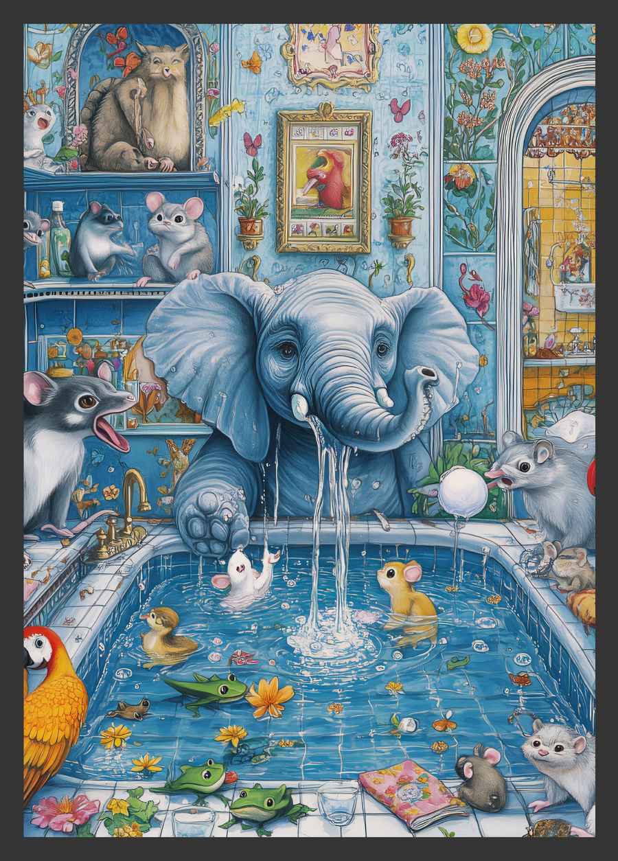 Planschparty im Tierparadies Poster
