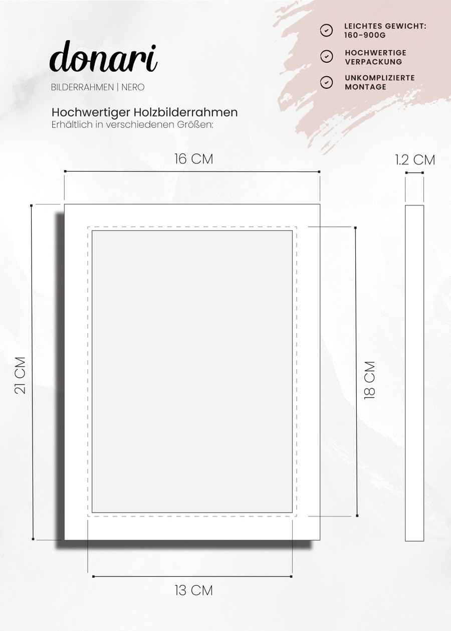 Nero Bilderrahmen 13x18 cm Maße
