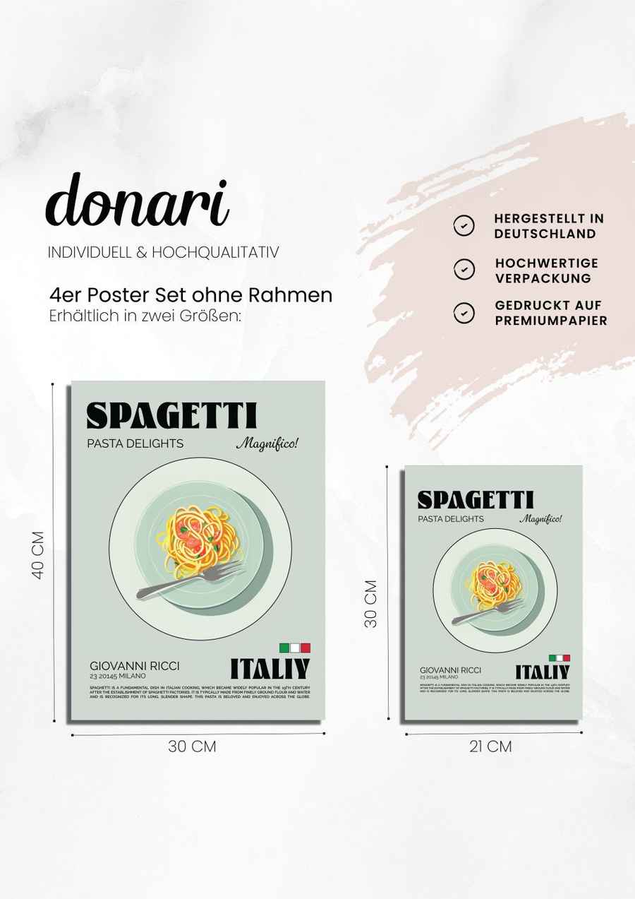 La Pasta Vita Poster für deine Esszimmer