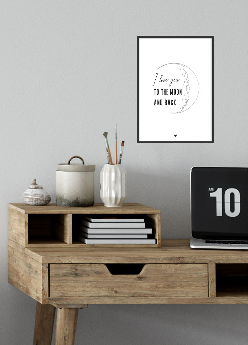 Love quotes poster black and white wanddeko wohnzimmer