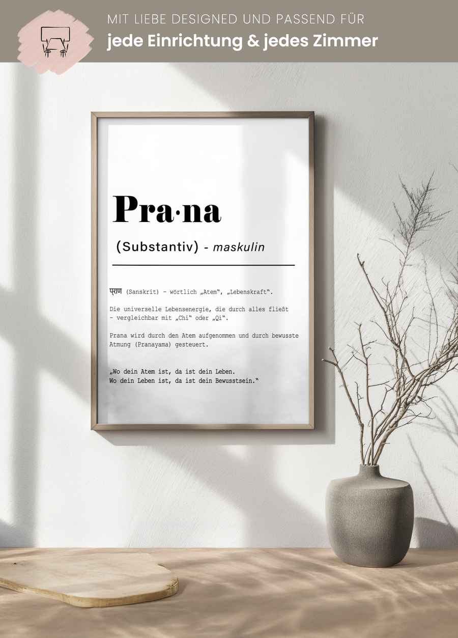 Prana Poster für dein Wohnzimmer