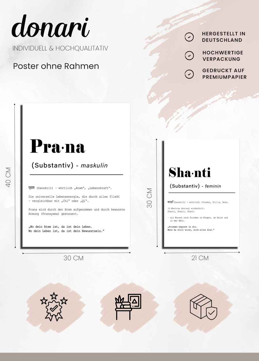 Sanskrit Inspiration 4er Poster Set Details