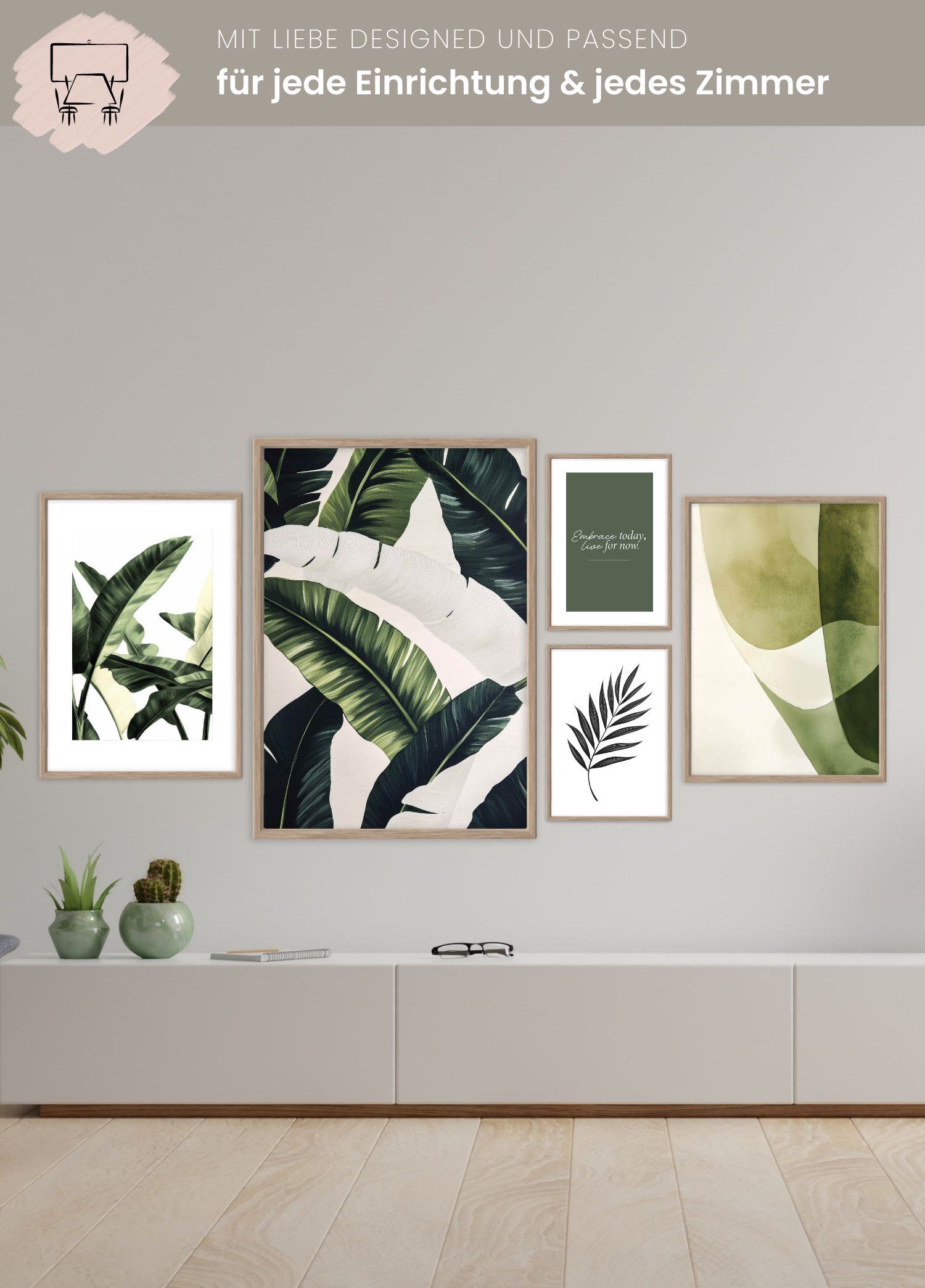"Botanische Frische" | Poster Set (Szene 4)