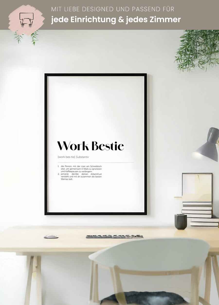 Work Bestie Poster für dein Büro
