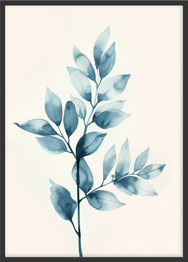 Poster | "Aquarellpflanze" (Rahmen)