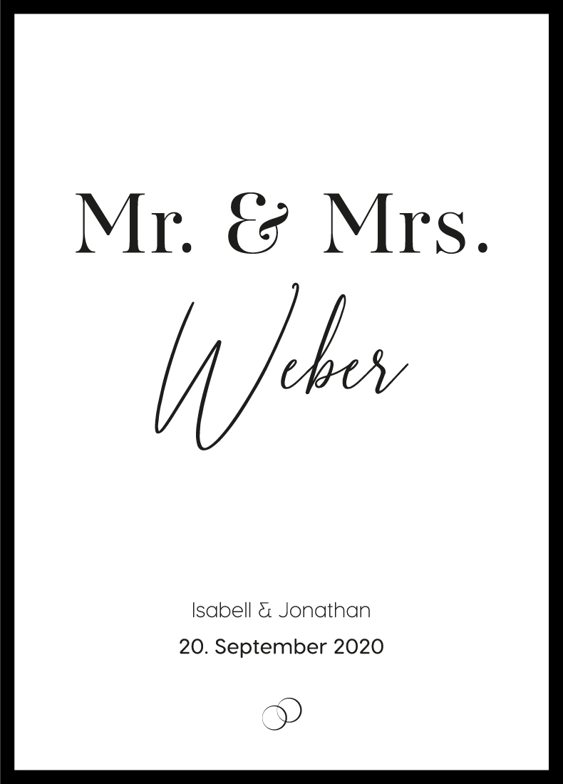 Mr. & Mrs. Poster personalisierbar