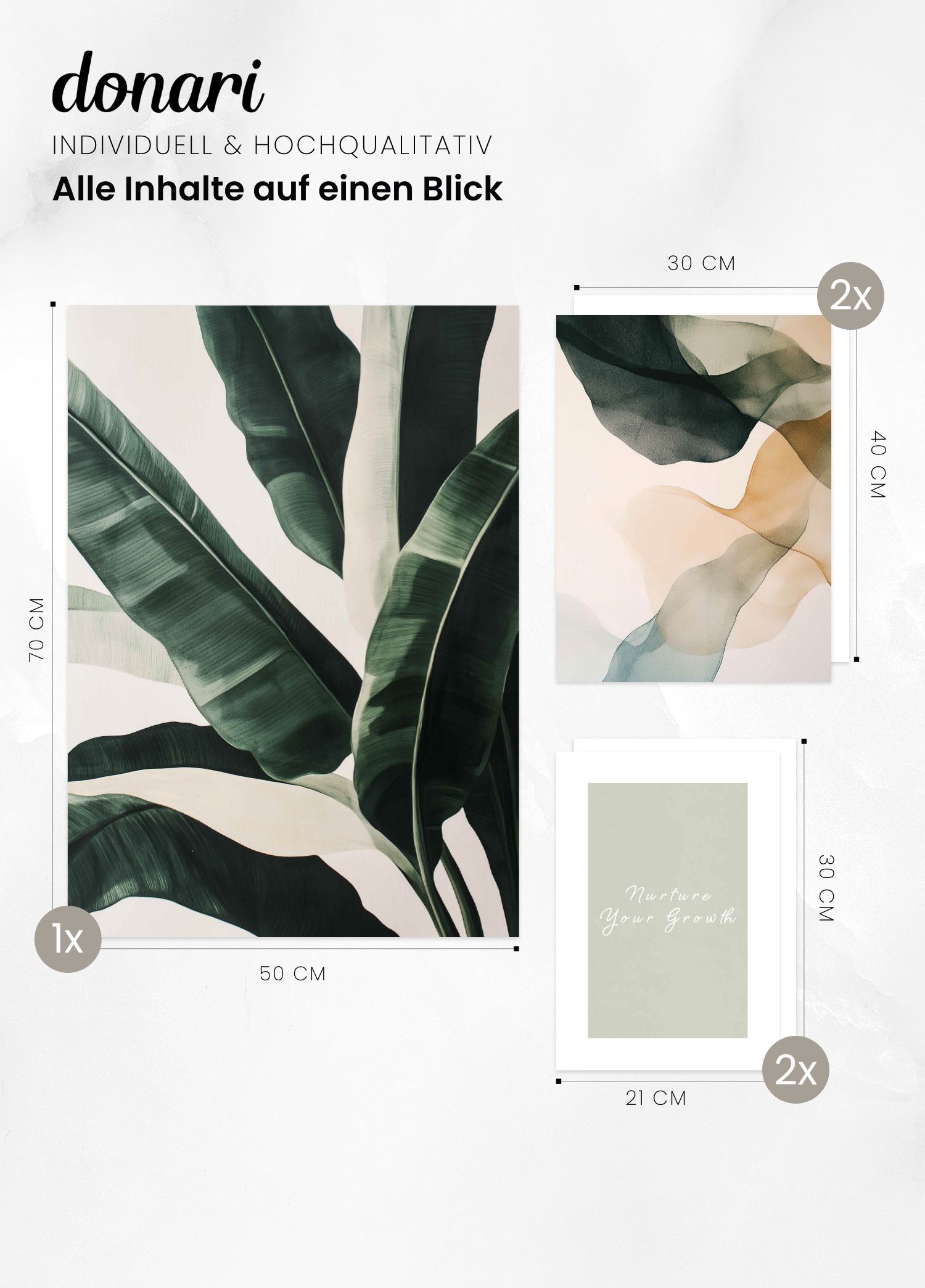 "Botanische Entfaltung" | Poster Set (Szene 2)