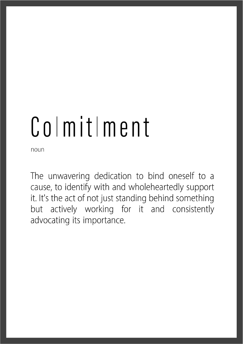 Poster - Commitment (Rahmen) 