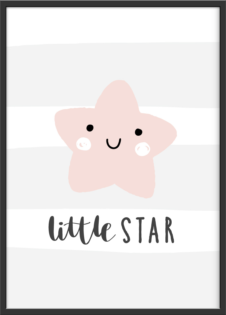 Little Star babyposter rosa